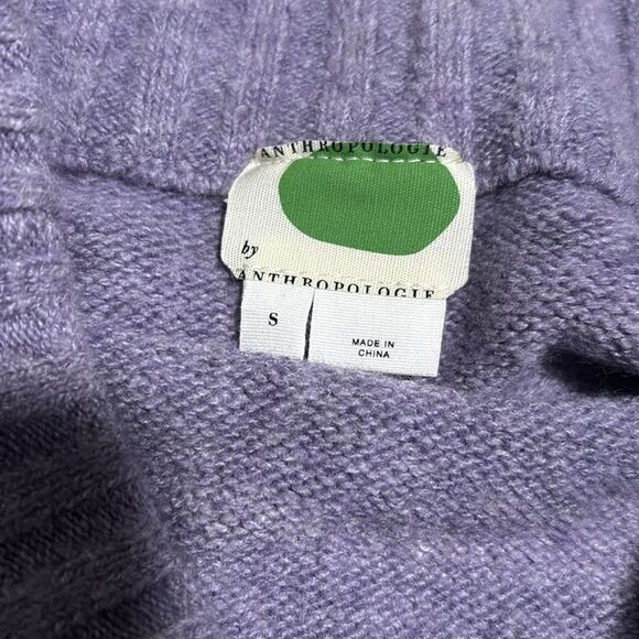 Anthropologie Purple Rhyme Knit Sweater Mini Dress - Picture 6 of 8